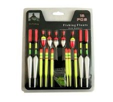 15 Pezzi per Set Galleggiante Verticale Da Pesca per Mare lago Assortiti