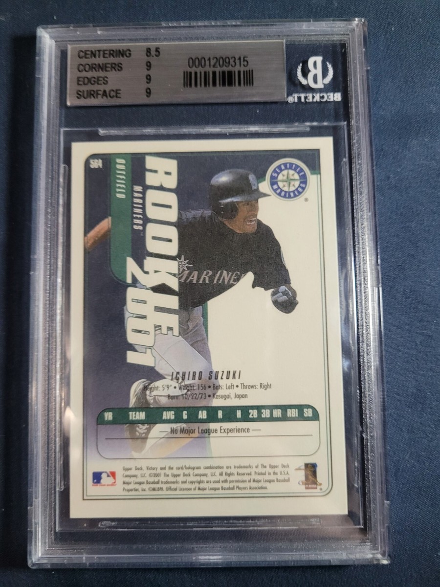 2001 Upper Deck Victory Ichiro Suzuki #564 BGS 9 MINT Rookie RC | eBay