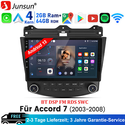 Android 15 Autoradio Für Honda Accord 7 2003-2007 GPS Nav Apple BT Carplay DAB+