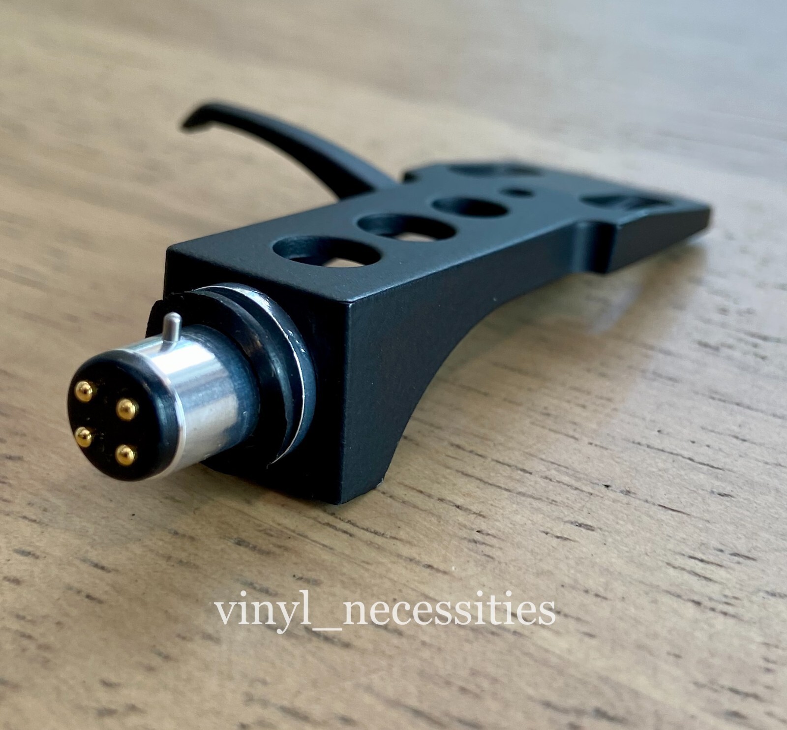 Technics Style Black Headshell w/ 7N OFC Silver Insulated Phono