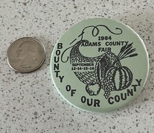 1984 Adams County Fair Othello Washington Souvenir Pinback Button #47260