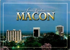 Macon Georgia Panoramic View Scenic Historic c2000 Postcard