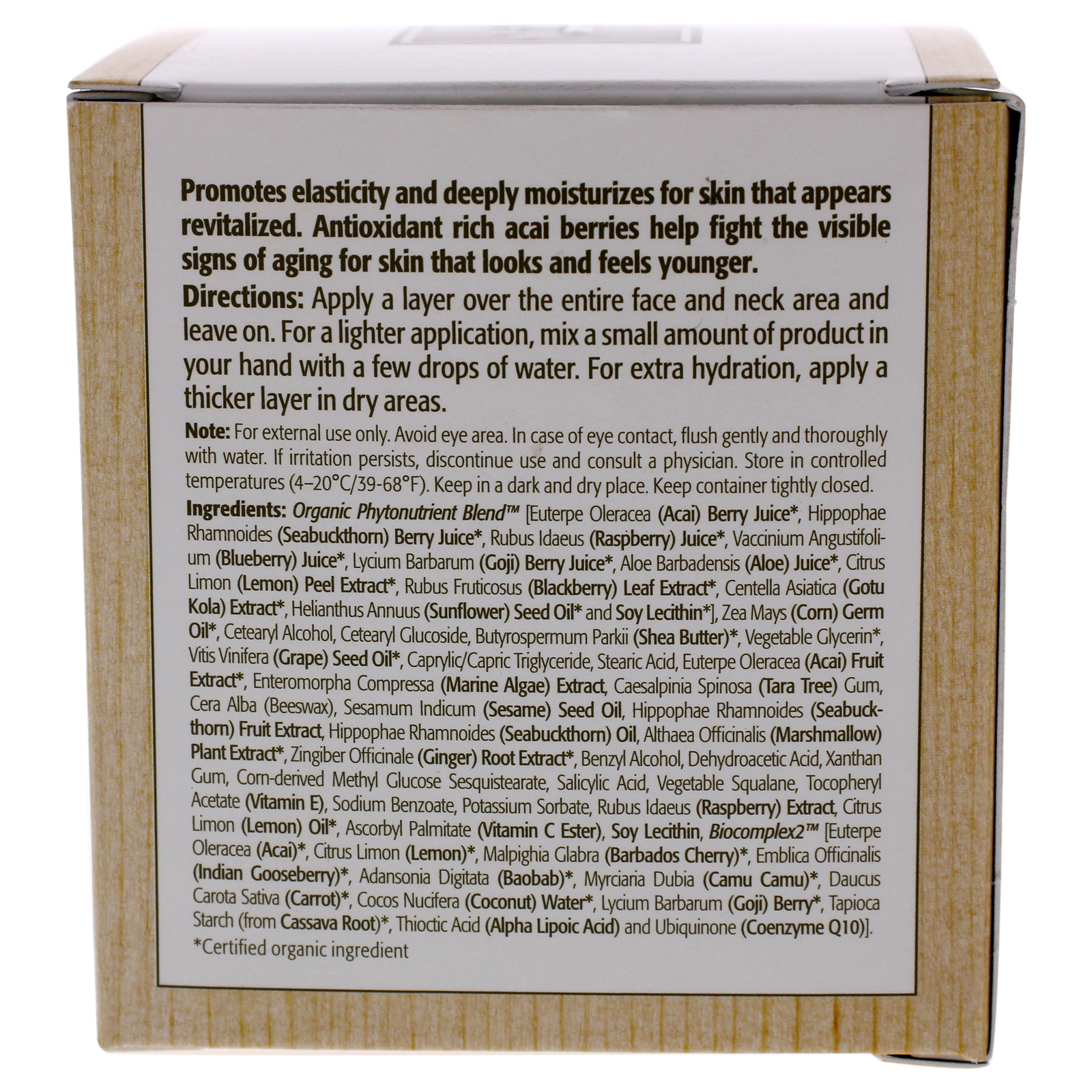 Firm Skin Acai Moisturizer by Eminence for Unisex - 2 oz Moisturizer