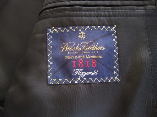 NWOT Brooks Brothers 1818 Fitzgerald Black Wool Suit 45R Retail $998 - Picture 3 of 7