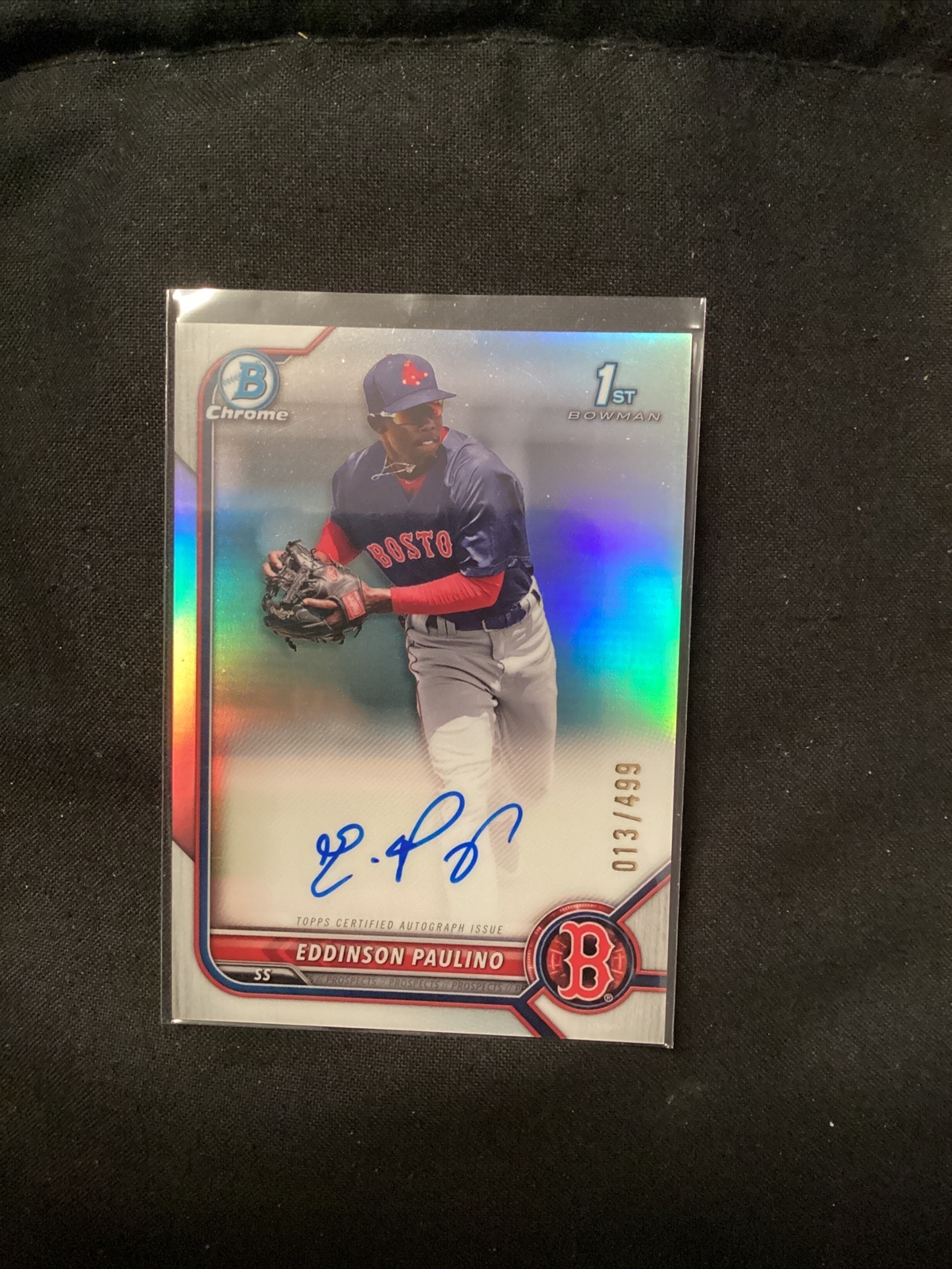 2022 Bowman Chrome Eddinson Paulino #CPA-EP Refractor Autograph /499         EN6