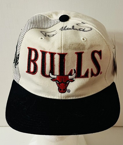 Vintage RARE Sports Specialties Chicago Bulls 90’s White SnapBack Hat NBA - 第 1/19 張圖片