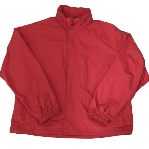LL Bean Mens Coat L Vintage Jacket Parka 90s Red All Conditions Nylon Hood OBCY9 - Picture 14 of 22