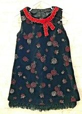The Children's Place Christmas Dress Velvet Black Red Baby Girl Size 24 Months