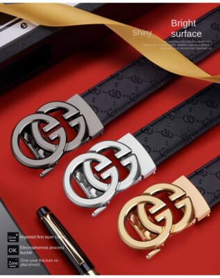 Double Ring Circle Design Women Men Leather Belt Simple Design Waist Strap  Pc UK