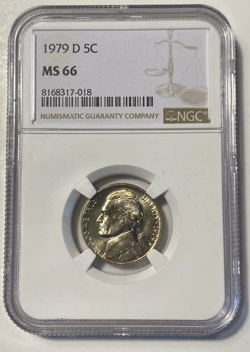 🔥1979 D Jefferson Nickel 5C NGC MS 66🔥