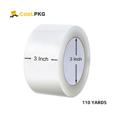 Up to 24 Rolls 3'' x 110Yds Premium Clear Box Carton Sealing Tape Packing 2.0 mil