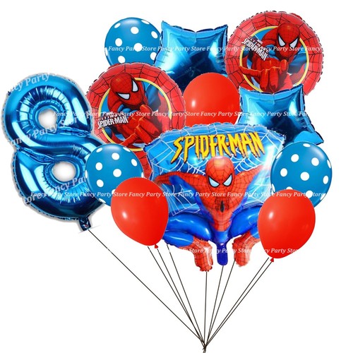 Lotto di palloncini lamina supereroi tema compleanno Spiderman festa festa Spiderman - Foto 10 di 13