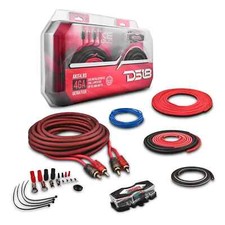 DS18 AKIT4.RD 4 GA Gauge Amplifier Installation Kit Car Stereo Amp Install RED