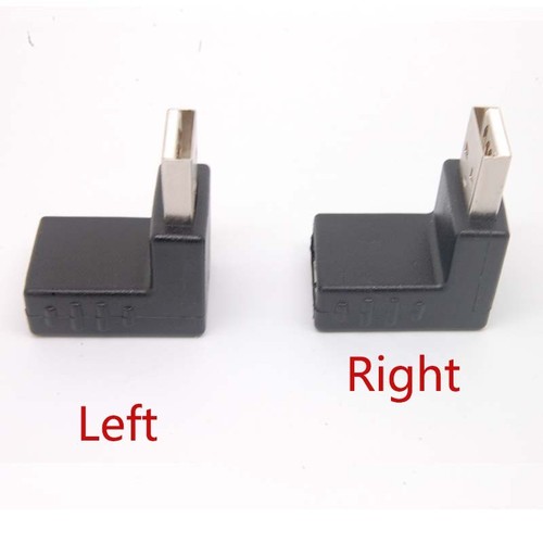 USB2.0 A Male to Female Extension Cable 90Degree Left/Rright Angle Adapter Plug - Picture 2 of 12