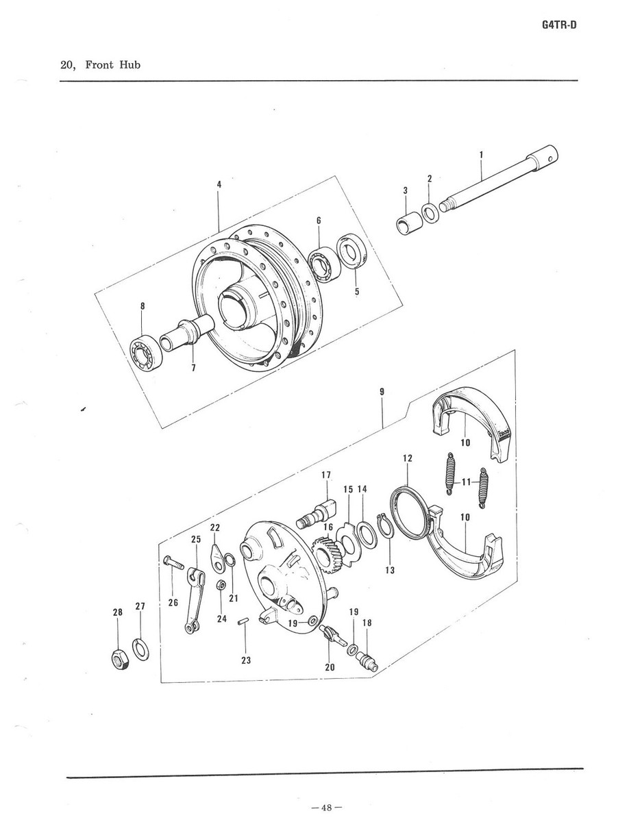 KAWASAKI Parts Manual G4TR D 1974 Replacement Spares Catalog