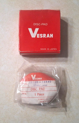 Vintage Vesrah Motorcycle Disc Pad 59100-18840 2 Pcs Japan NEW OLD STOCK NOS