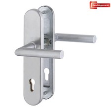 Hoppe Schutzbeschlag Amsterdam Drückergarnitur Langschild Edelstahl PZ 92mm