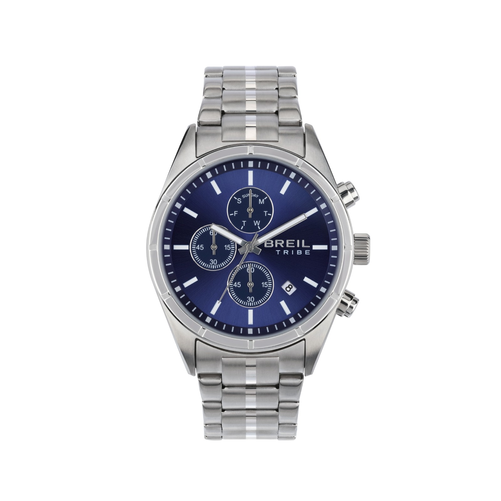 Mens Wristwatch BREIL Tribe CAPTAIN EW0692 Chrono Stainless Steel Blue