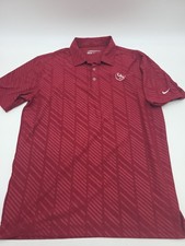 Nike Dri-Fit Golf Polo Shirt Men Medium Red Embroidered. 46907