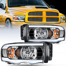Headlights Assembly Led DRL for 2002-2005 Dodge Ram 1500/03 04 05 Dodge Ram 2500