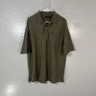 Psycho Bunny Polo Shirt Mens XL Green Solid Pima Cotton Casual Pique Knit Top