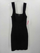 Pre-Owned Guess Black Size 4 Short Sleeveless Dress