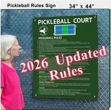 2026 updated  Pickle Ball Rules Sign 34x44 Di...