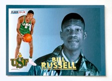 Bill Russell 2013 Fleer Retro NCAA Final Four, rare insert, Celtics, USF, NMMT