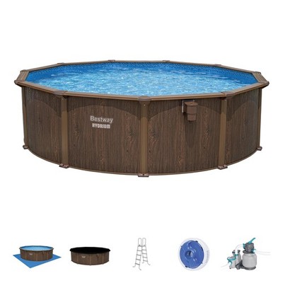 Bestway Hydrium 16  x 52  Steel Wall Round Above Ground Swimming Pool Set