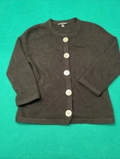 Banana Republic Women  Black Lambs Wool + Angora Button Down Sweater S NWoT #286