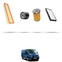 Hoffcar Set Service - 4 Filter Kompatibel Mit Renault Trafic II 1.9 DCI 60Kw