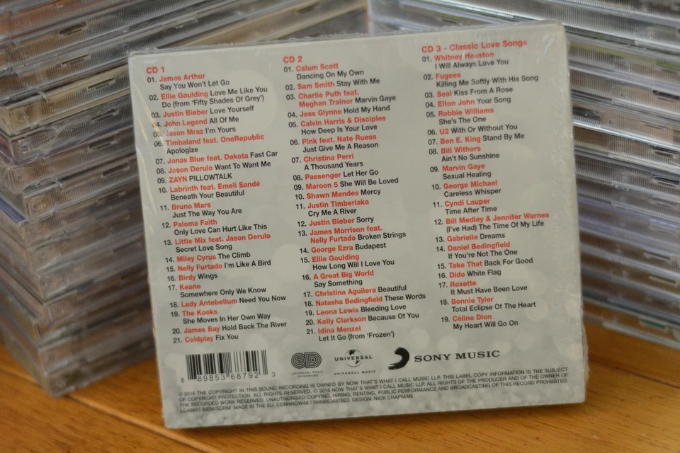 NOW That's What I Call Love 3 CD Compilation Album Pop Classics Hits New Sealed - Image 2 of 2