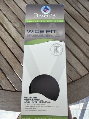 Powerstep Full Length Orthotics Wide Fit Support Cushion Insoles Men s 16+