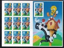 Sylvester & Tweety Mint Sheet of 10 Stamps, Scott #3204, MNH, Free Shipping!