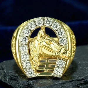Authentic Horseshoe gold plated Ring | Lucky Good Luck Jewelry