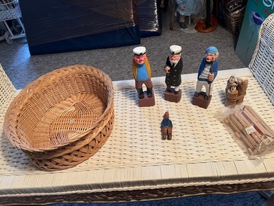 Fisherman Boater Ocean Sea Life Crab Trap Nick Nack Scene Nautical Decor