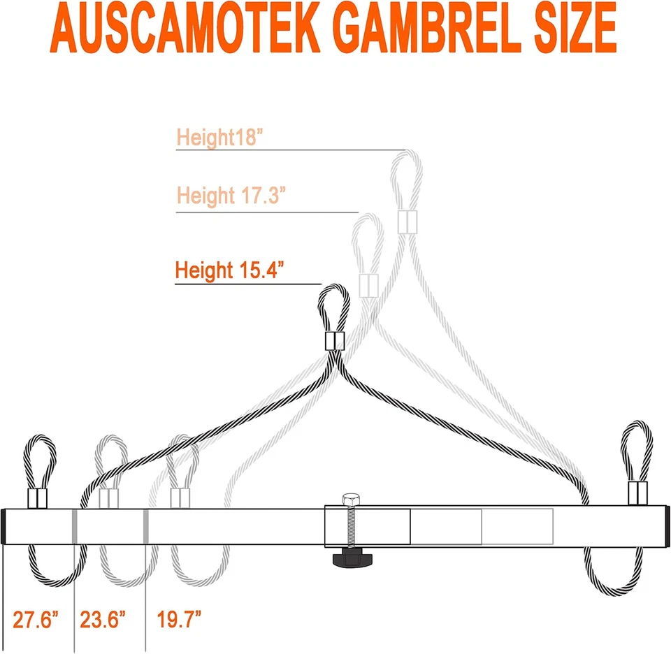 Gambrel for Deer Hoist Truck Hitch Tree Mounted Game Hanger Tripod Stand Lift Pu - Image 4 of 4