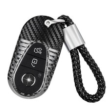 T-Carbon Real Carbon Fiber Key Fob Cover Compatible Mercedes Benz Key Fob