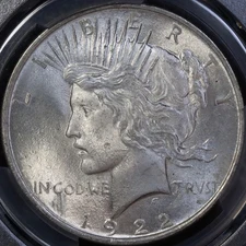 1922 Peace Dollar PCGS MS65 VAM 5C TDR Eroded Face, TOP 50 VAM, Free Shipping