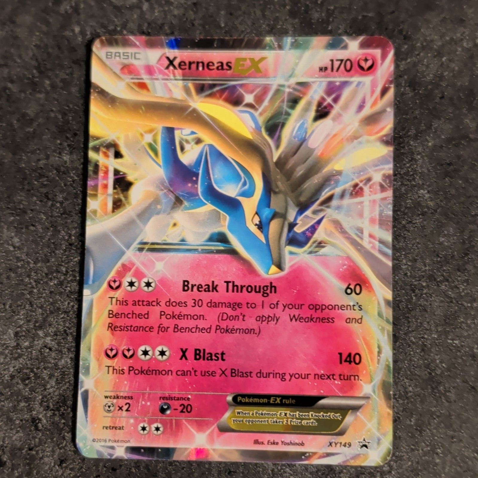 Pokémon TCG XY149 Xerneas EX Black Star Promo Holo Card 2016 NM Condition