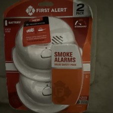 Ademco 5050073 Rilevatore di Fumo a Ionizzazione a Batteria Primo Allarme - Confezione da 2