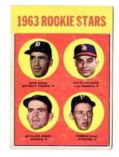 Gaylord Perry Rookie Card - Topps 1964 # 169 - VG - bumped corners, scuffing. rookie card picture