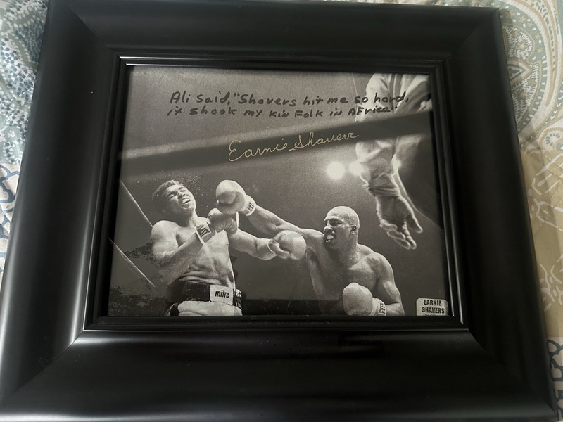 Earnie Shavers Boxing Signed 8x10 Original Photo Auto Authentic Muhammad Ali