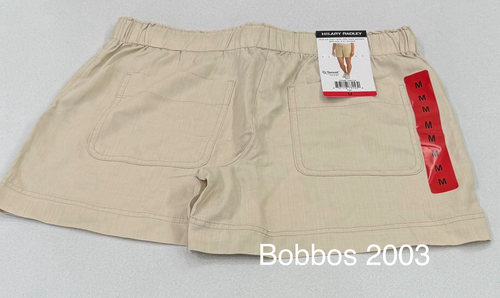 Hilary Radley Women's Pull-On with Side Seam Pockets Shorts, Tan, Size M