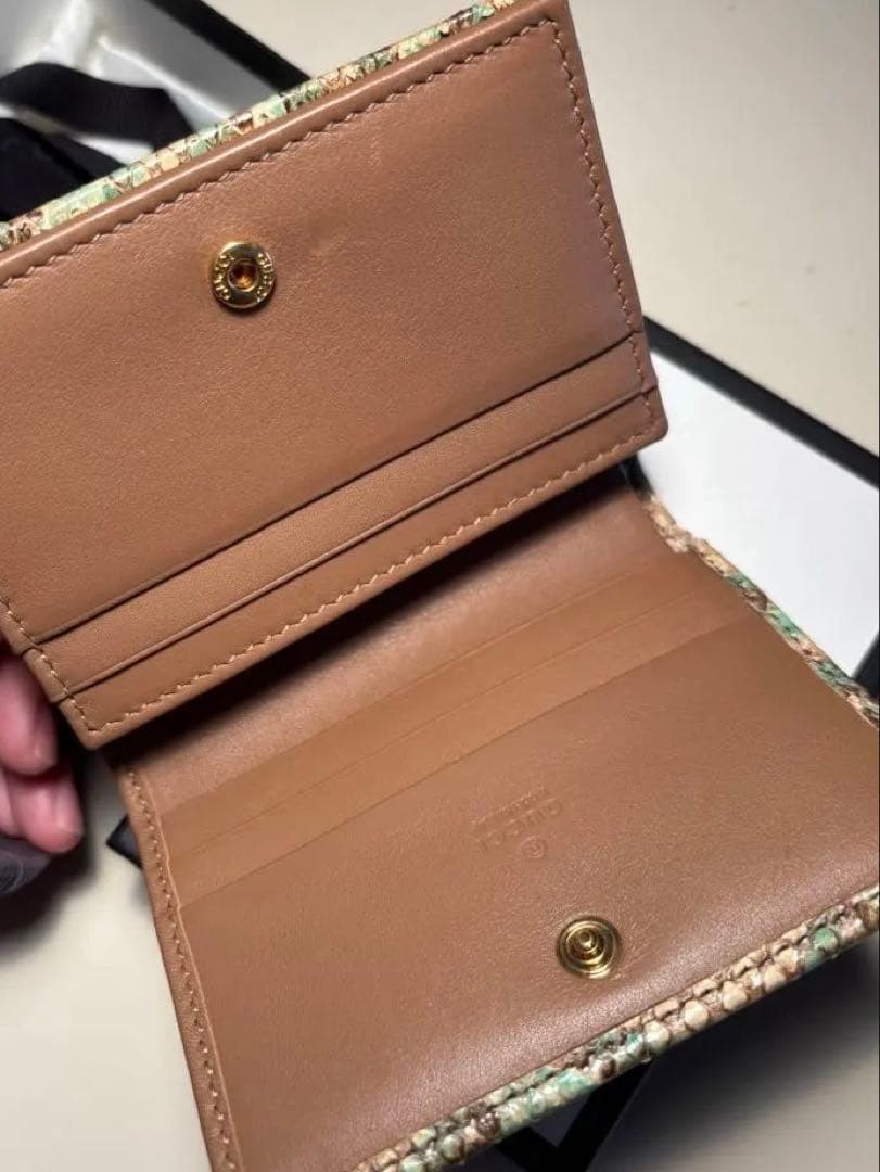 GUCCI   bifold wallet python pattern Excellent co… - image 3