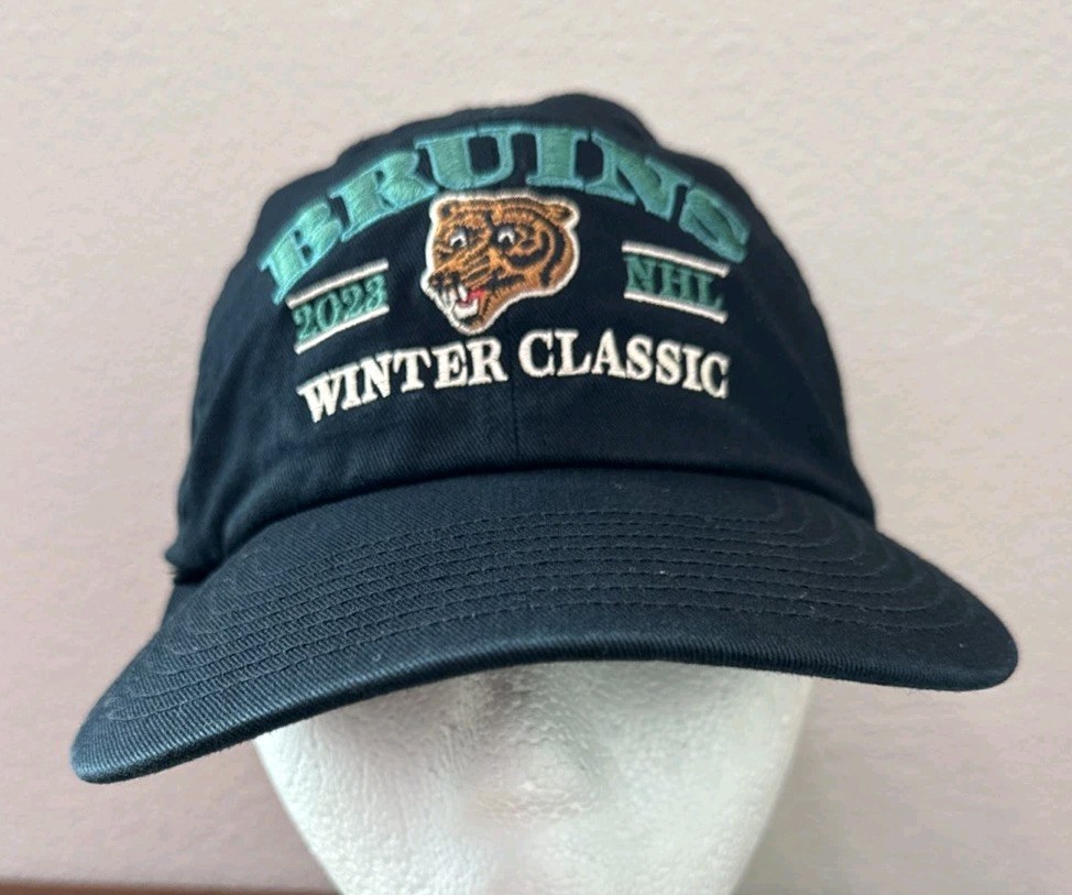'47 Brand NHL Boston Bruins 2023 Winter Classic Throwback Bear Strapback Hat Cap