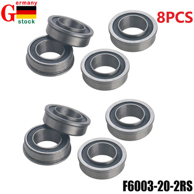 8PCS F6003-20-2RS 20x35x11mm Flansch Rillenkugellager Abgedichtete Schubkarre DE