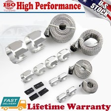 Chrome Radiator Hose Sleeving Stainless Steel Braided Dress-up Hose Covers Kit