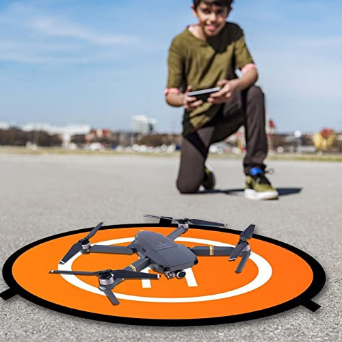 Piste d'atterrissage pour drones Indoostrial tapis pliable de 75cm orange