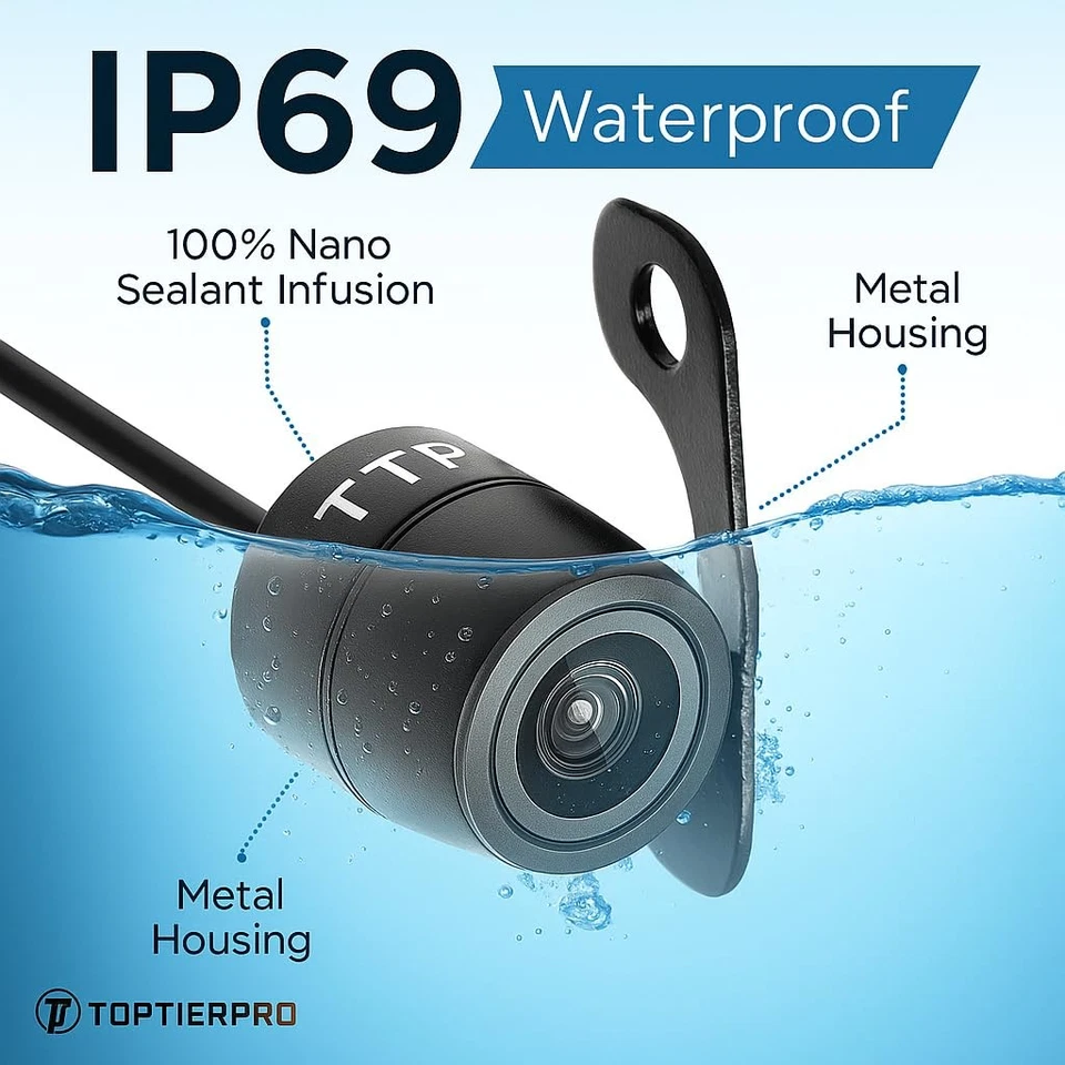 Backup Camera AHD 3-in-1 Night Vision Reverse Camera for Cars & Trucks, Water... - Image 2 of 4